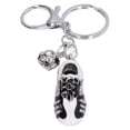 thumbnail image 1 of Uadme Llavero de diamantes de imitación, lindo y exquisito bolso con forma de zapatilla de deporte, monedero, colgante decorativo, accesorios de adorno para colgantes de monedero(Plata), 1 of 14