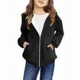 thumbnail image 3 of ZyeKqe Hoodies for Girls Oversized Zip up Long Sleeve Sweatshirts Winter Cute Solid Coat Kids School Jacket Fall Teens Clothes, 3 of 6