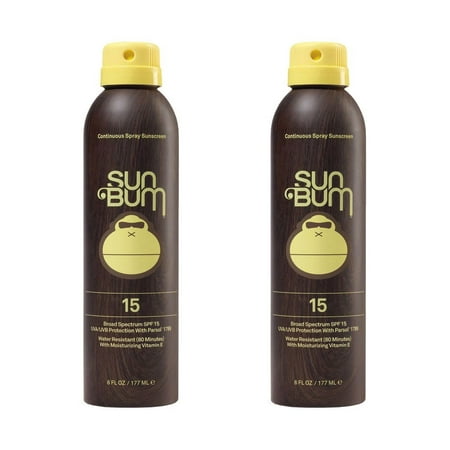 Sun Bum Sun Bum Original Spf 15 Sunscreen Spray Vegan and Reef Friendly (octinoxate & Oxybenzone Free) Broad Spectrum Moisturizing Uva/uvb Sunscreen With Vitamin E 2 Pack