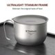thumbnail image 3 of 500ml Titanium Cup with Handle Camping Coffee Cup Lightweight Coffee Pot for Backpacking Hiking Camping Travelling, 3 of 5