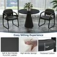 thumbnail image 5 of Costway Waiting Room Chair Set of 6 with Sled Base and Padded Arm Rest Home Black, 5 of 6