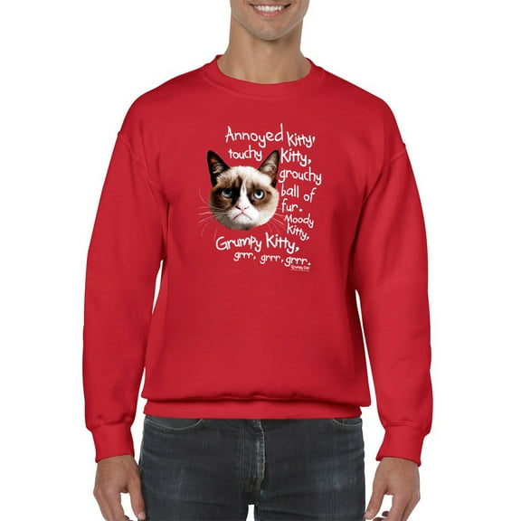 Moody Kitty Sweatshirt Men -T-Line Designs, Male Large