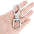 thumbnail image 4 of 3.5 Inch Swivel Snap Hooks, 4 Packs Small Stainless Steel Spring Clips, Flag Pole Clips, Scuba Diving Clips Spring Hooks for Dog leashes, Keychains, Bird Feeders, Pet Chains and More, 4 of 5