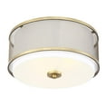 thumbnail image 1 of Meridian M60018NB Semi Flush - Abat-Jour en Verre avec Laiton Naturel, 1 of 1
