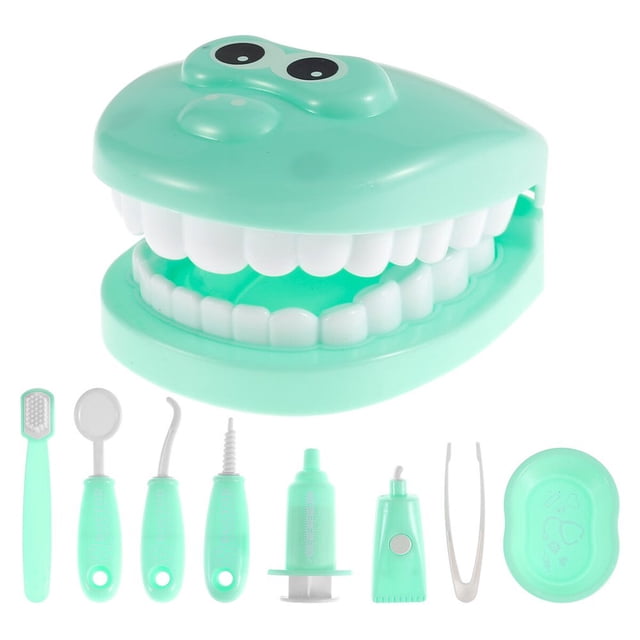 Ensemble de Jeu de Dentiste pour Enfants 9 Pcs, Modèle de Dentiste à Haute Simulation, Jouet de Jeu de Rôle, Éducation Précoce, Ensemble d'Apprentissage pour Dentiste, Habitudes de Jeu de Rôle de Dentiste, Développement, pour Garçons et Filles de 3 Ans et Plus