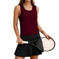 thumbnail image 2 of SGMVNU Workout Tank Tops for Women Open Back Crop Tanks Sport Athletic Yoga Running Gym Loose Crop Sleeveless Shirts, Red, Size S, 2 of 7