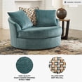 thumbnail image 5 of Signature Design by Ashley Laylabrook Blue Oversized Swivel Accent Chair, 5 of 12