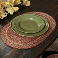 thumbnail image 4 of Burgundy Red Primitive Tabletop Kitchen Cider Mill Jute Oval Placemat Set of 6, 4 of 4