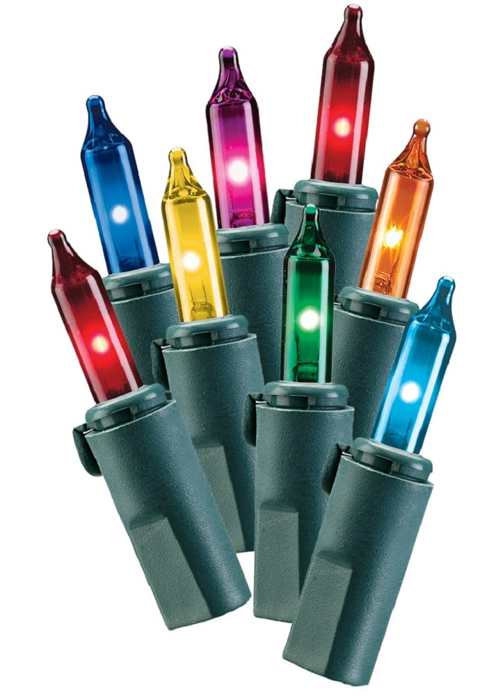 New 100ct Philips Remains Lit Mini Lights Multi-Color with Green Wire 24.7 FT 