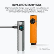 OLIGHT ArkPro EDC Flat Flashlight Rechargeable with Green Beam, UV and White LED,1500 Lumens USB-C Pocket Camping Flashlight, Spotlight Floodlight for Outdoor Emergency Working (Orange CW)