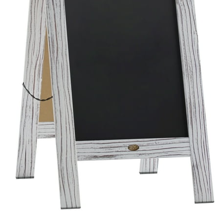 Alamont Home - Canterbury 20"W x 2-26"D x 40"H Magnetic A-Frame Chalkboard - White Wash
