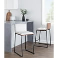 thumbnail image 4 of LumiSource White Mason Mara 26" Fixed-Height Counter Stool - Set of 2, 4 of 10