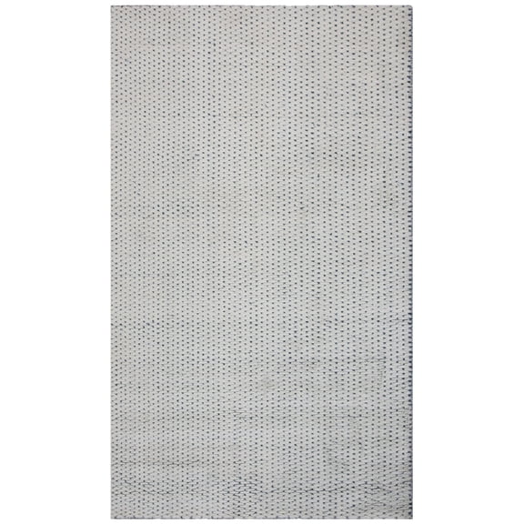 Woven Trends Leonidas Area Rug CLD708 Transitional Style, Solid Pattern, Pet & Family Friendly, Living Room, Dining Room, Office, Low Pile Hand Made Wool Area Rug in Blue - 8' x 10'