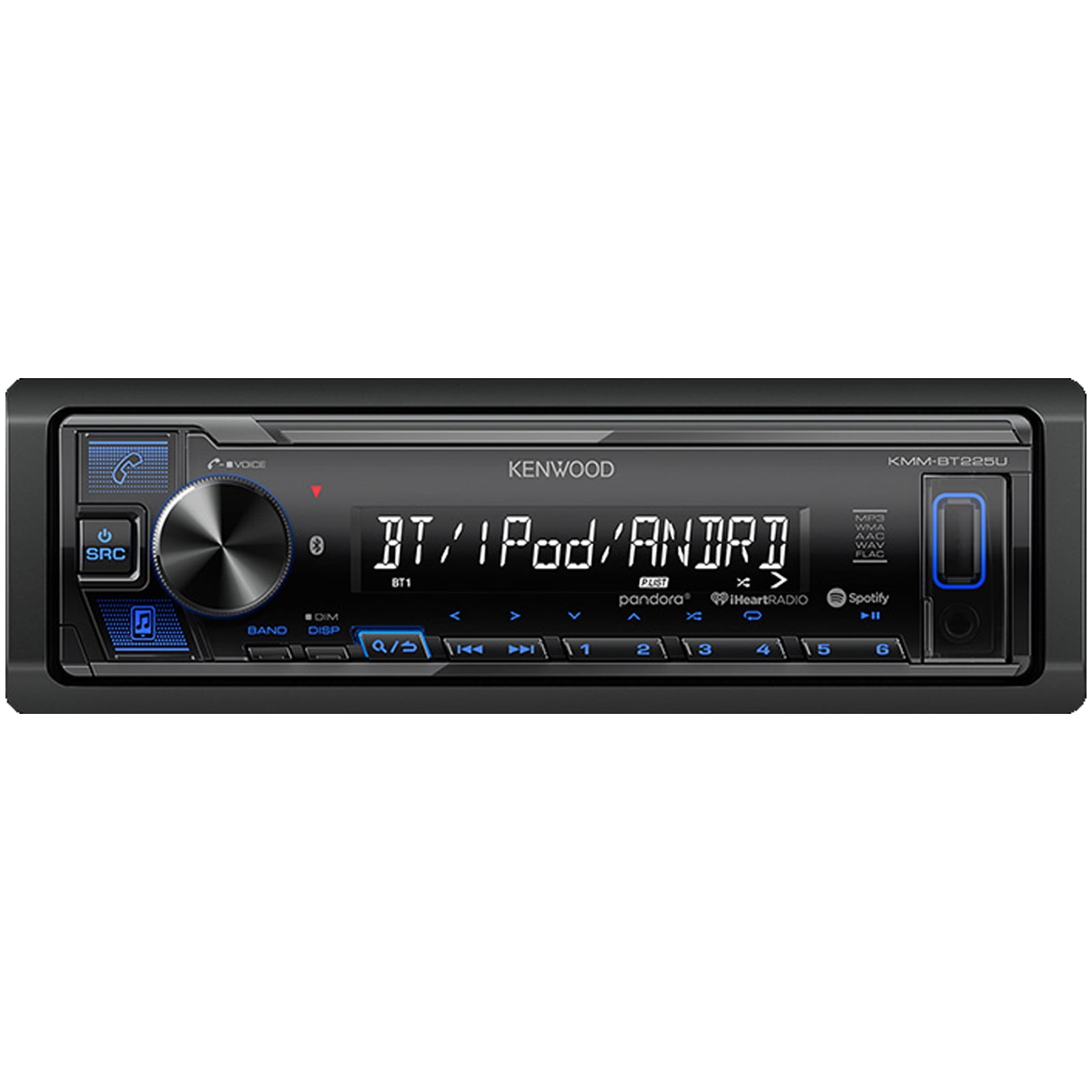 Enrock 50 Ft Speaker Wire Kenwood Single DIN Bluetooth in-Dash AM//FM Car Stereo USB AUX Receiver Bundle Combo with 4X Kenwood D-Series 6x8 Custom Fit 360W Car Audio Coaxial Speakers