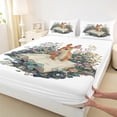 thumbnail image 3 of Feelyou Jungle Deer Wildlife Full Size Sheets for Child, Vintage Books Bed Sheets, Rustic Flower Plant Sheet Sets, Microfiber Bedroom Decor, 4-Piece, 3 of 7