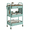 Green, variant on TeoKJ 3-Tier Metal Rolling Cart with Wood Top and Pegboard, Utility Cart with Drawer, Black