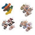 thumbnail image 2 of VONKY 5 pairs/Set Women Lace Edge Ruffle Frilly Socks Ankle Knit Cotton Double Needle Solid Color Autumn Winter, 2 of 9