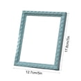 thumbnail image 3 of Pastel Embossed Photo Frame, 5*7inch Textured Carved Border Picture Frame with Easel Stand, Decorative Tabletop Portrait Frame for Family Travel Photo Home Office Desk Living Room Bedroom Decor, 3 of 6
