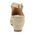 thumbnail image 4 of Journee Womens Crew Wedge Heel Espadrille Sandals, Widths Available, 4 of 10
