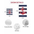 thumbnail image 7 of Navy Blue Stripe Nautical Kitchen Dish Towels for Drying Dishes Set of 4, Red Anchor Summer Coastal Waffle Weave Microfiber Hand Tea Bathroom Towels Quick Dry & Absorbent Towel 15.7x23.6, 7 of 7