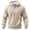 25#Beige, variant on Mens Winter Hoodie Zip Up Thermal Waffle Knit Sweatshirt Jacket for Men Warm Long Sleeve Drawstring Hood Kangaroo Pocket Ribbed Cuffs Loose Fit Tops Army Green S