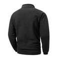 thumbnail image 4 of OGLCCG Men's Quarter-Zip Fleece Hoodie Long Sleeve Fleece Mock Neck Pullover Tops Solid Color Casual Fall Winter Thermal Golf Sweatshirt, 4 of 7