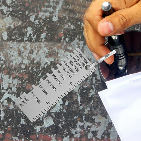 WASHWEPE 1Pcs Gauge Welding Supplies Stainless Steel Sheet Tool for Professional Weld Inspections 7.0X2.5X0.4In