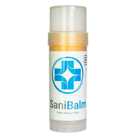 Sanibalm Tattoo Aftercare Cream - 2oz, Lubricates and Moisturizes,100% (Best Natural Tattoo Aftercare)