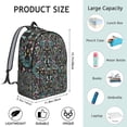 thumbnail image 2 of Bright Colorful Floral Backpack – Aesthetic Watercolor Flower Pattern, Large Capacity Canvas Bookbag with Comfortable Straps for Daily Use, 2 of 5