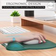 thumbnail image 3 of Ergonomic Mouse Pad with Wrist Support Gel Mouse Pad with Wrist Rest, Comfortable Computer Mouse Pad for Laptop, Pain Relief Mousepad for Office & Home, 9.4 x 8.1 in, Pure Green, 3 of 12