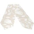 thumbnail image 2 of Coolnut 13"x70" Table Runner, White Roses On Beige Washable Table Cloth Runner for Holiday Home Wedding Table Top Decoration, 2 of 5