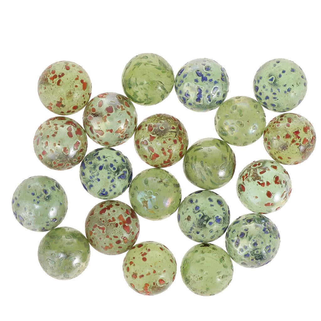 20 Pieces 16mm Marbles Traditional Solitaire Game Play Fun Kids Toy 