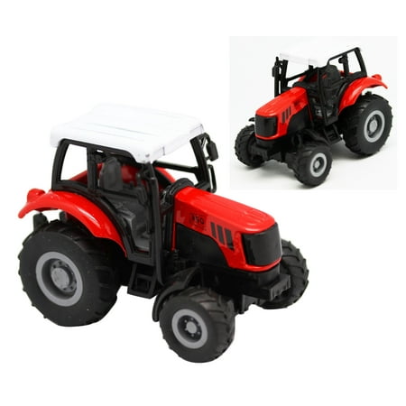 Red Black and White 350 Model Tractor