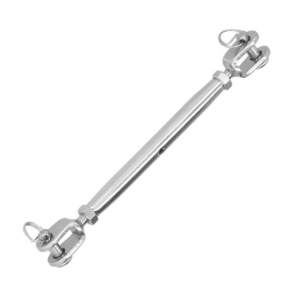 Jaw Turnbuckle, Turnbuckles Rigging Screws Jaw 304 Stainless Steel Adjustable Elastic Effect Corrosion Resistance Rust Resistance For Sailing M6,M10,M16