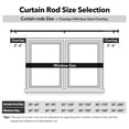 thumbnail image 4 of Barra de cortina IFELS, resistente, de 71 a 122 cm, ajustable, de metal negro, 4 of 7