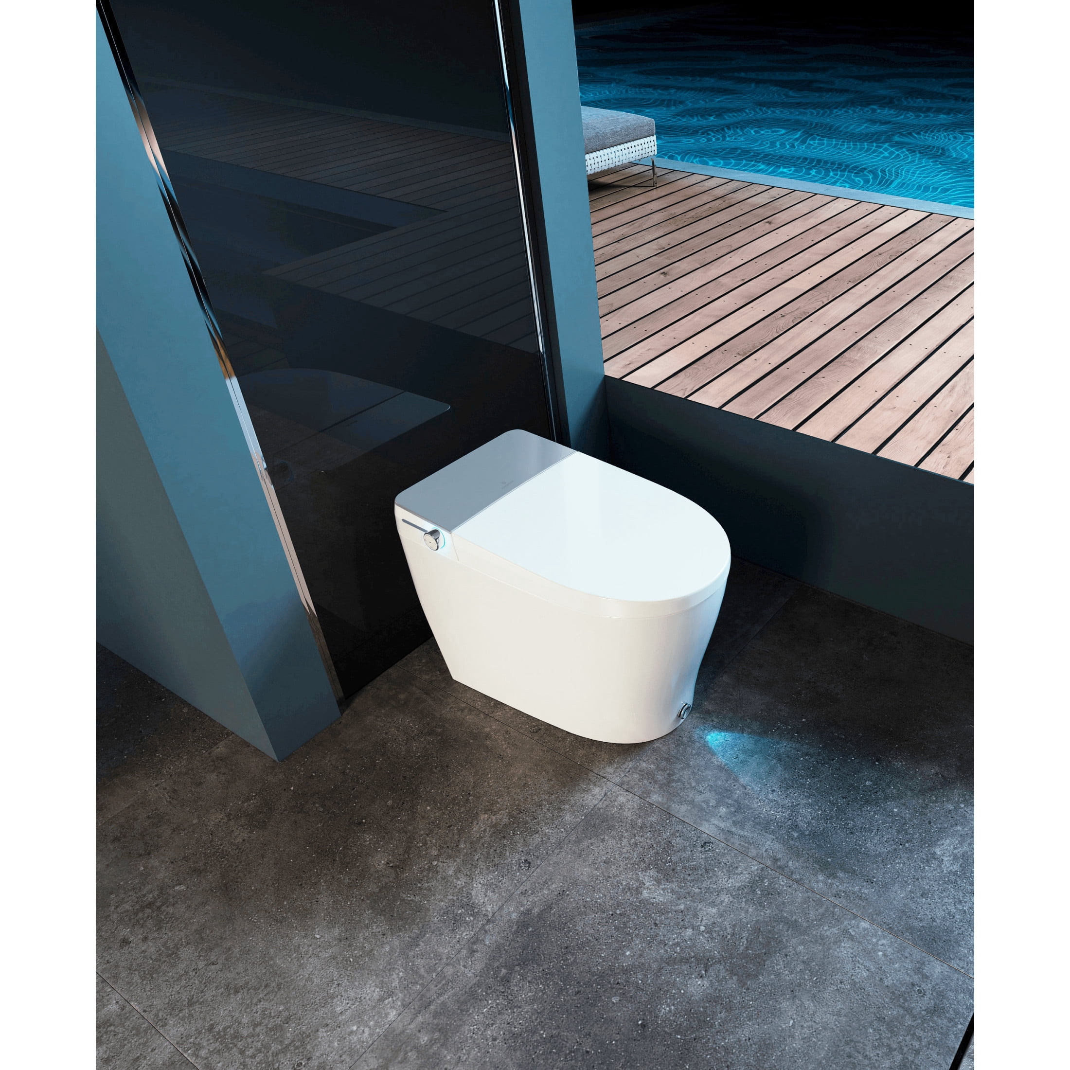 Kingston Brass VSC3991 Edison Smart Toilet, White