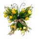 thumbnail image 2 of Butterflys Yello W Roses Artificial Flower Wreath With Metal Frame Rustics Spring Summer Door Hanger For Front Door Porch Wall Window, 2 of 6