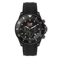 Ice-Watch - ICE Chrono Black Rose-Gold - Men's Chronograph Wristwatch with Silicon Strap - 020620 (Large) - 10 ATM Water Resistant Watch for Men, Suitable for Swimming