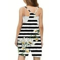 thumbnail image 6 of FAHXNVB Girls Cami Romper Sleeveless Cute Graphic Print Jumpsuit Short with Pockets One Piece Summer Casual Fashion Clothes 5-14 Years, 6 of 7