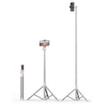 thumbnail image 1 of Soporte de trípode para teléfono Pnitri de 180 cm con control remoto inalámbrico, color blanco, 1 of 7