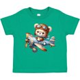 thumbnail image 3 of Inktastic Cute Teddy Bear Pilot in Airplane Boys or Girls Baby T-Shirt, 3 of 5