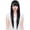 Jet Black, variant on Synthetic Straight w/ Bangs Long Wigs Heat Resistant Full Head Hair for Women by Tirrinia
