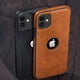 thumbnail image 2 of Funda de cuero con costuras para iPhone, carcasa de negocios de lujo para modelos 14Pro max, 13, 12 Pro, 11Pro Max, 12 Pro Max, XR, X, 13Pro, 2 of 4