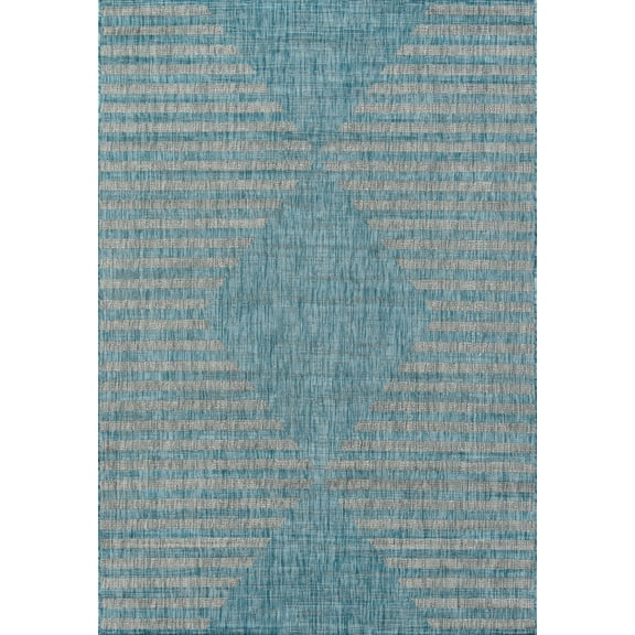 Novogratz Villa 5'3" X 7'6" Area Rugs With Aqua Finish VILLAVI-07AQA5376