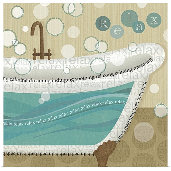 Great BIG Canvas | "Dancing Bubbles II" Art Print - 24x24