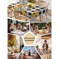 thumbnail image 5 of Gnomes Plaid Table Cloth, Yellow Sunflower Farmhouse Bee Black Check Waterproof Tablecloth for Square Tables, Reusable Washable Fabric Table Cover for Restaurant Kitchen Dining Tables 54"x54", 5 of 6