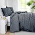 thumbnail image 4 of Southshore Fine Living, Inc. King Duvet Cover with Zipper & Corner Ties, 2 Shams, Delta Slate, 4 of 7