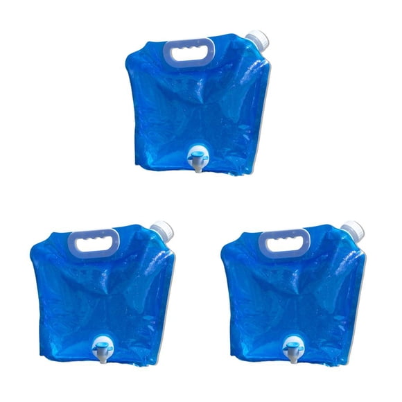 Eigraketly Bolsa de agua con Contenedor plegable Emergencia Camping Viaje Recargable Dispensador de bebidas Accesorios Azul, 5L Type1 NO1