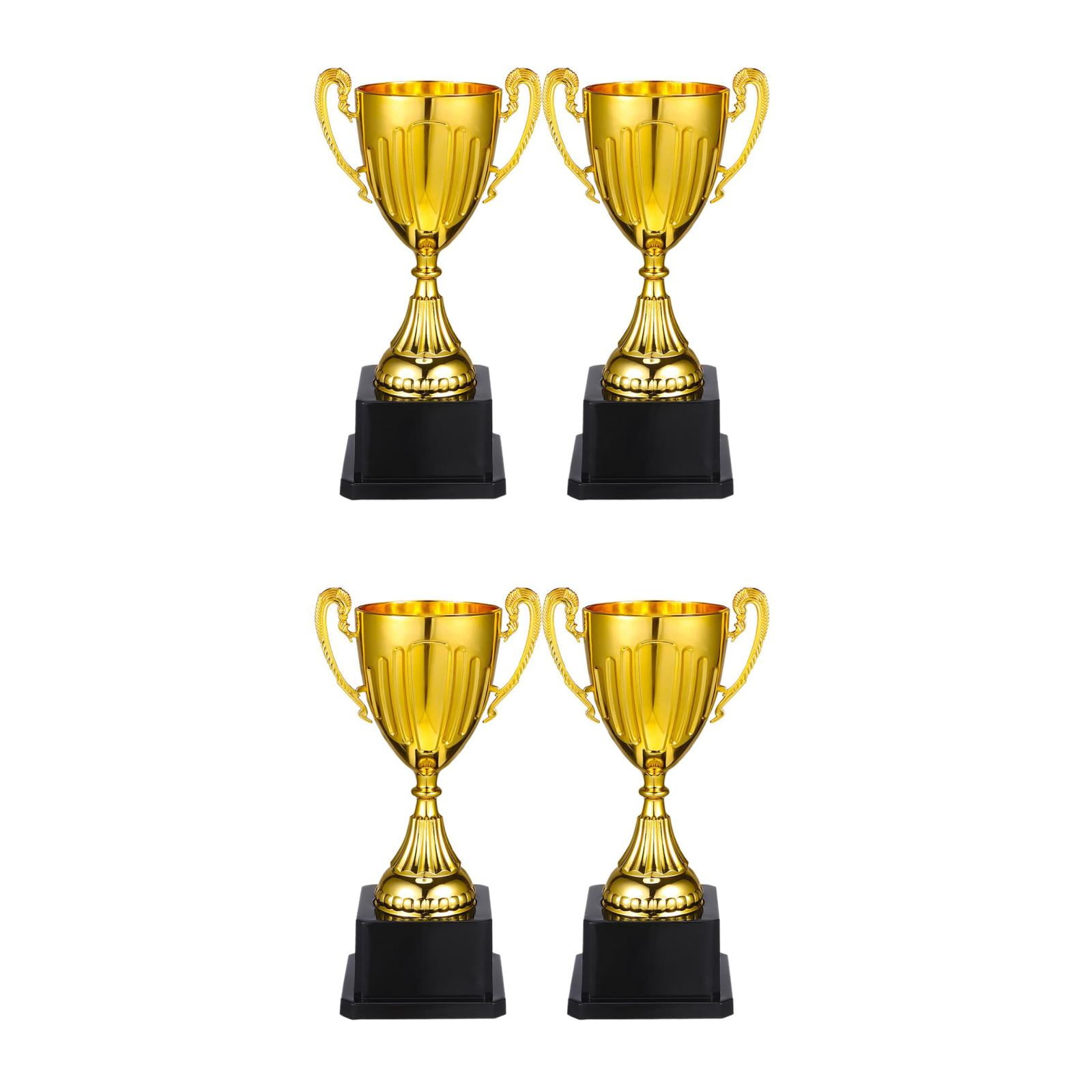 Masteelf 4 pcs Mini Trophies for Kids Award Trophy Cups Plastic Award Trophies Prize for Sports Kids Classroom School Rewards Competition