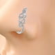 thumbnail image 5 of Aro para la nariz sin perforación, forma de U, clip para la oreja, purpurina, cristal, punk, moda, pequeño trago Plata, 5 of 7